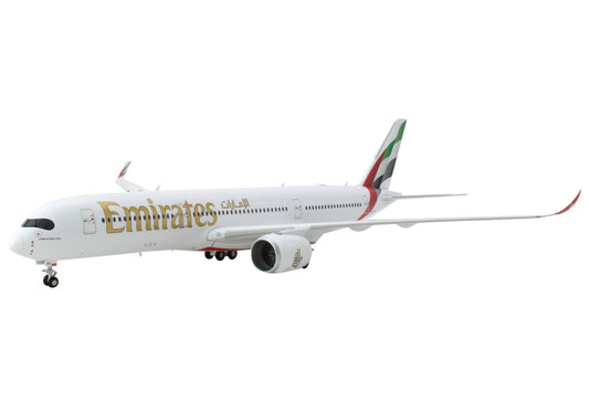 GeminiJets Airbus A350-900 Commercial Aircraft "Emirates Airlines" White with Striped Tail "Gemini 200" Series 1/200 Diecast Model Airplane by GeminiJets