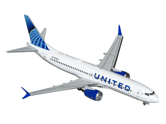 GeminiJets Boeing 737 MAX 8 Commercial Aircraft "United Airlines" (N17265) White with Blue Tail "Gemini 200" Series 1/200 Diecast Model Airplane by GeminiJets