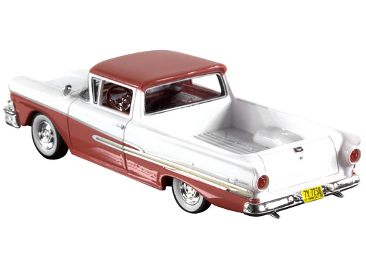 Goldvarg Collection 1958 Ford Ranchero Torch Red and White with Red Interior Limited Edition to 180 pieces Worldwide 1/43 Model Car by Goldvarg Collection
