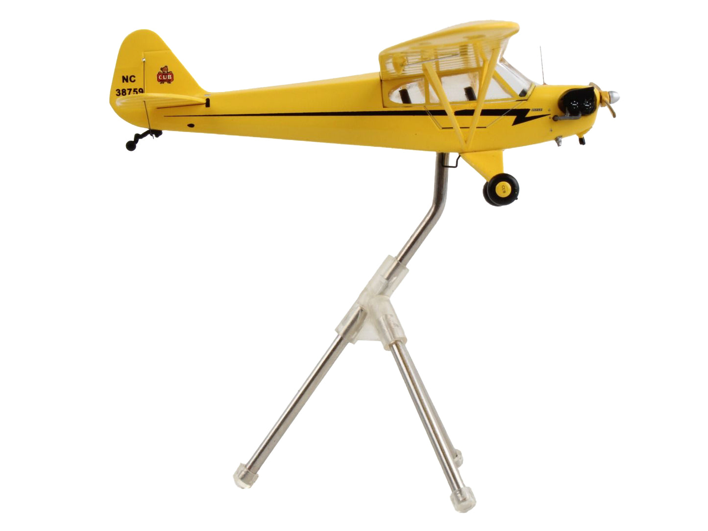 GeminiJets Piper J-3 Cub Light Aircraft "NC 38759" Yellow with Black Stripes "Gemini General Aviation" Series 1/72 Diecast Model Airplane by GeminiJets