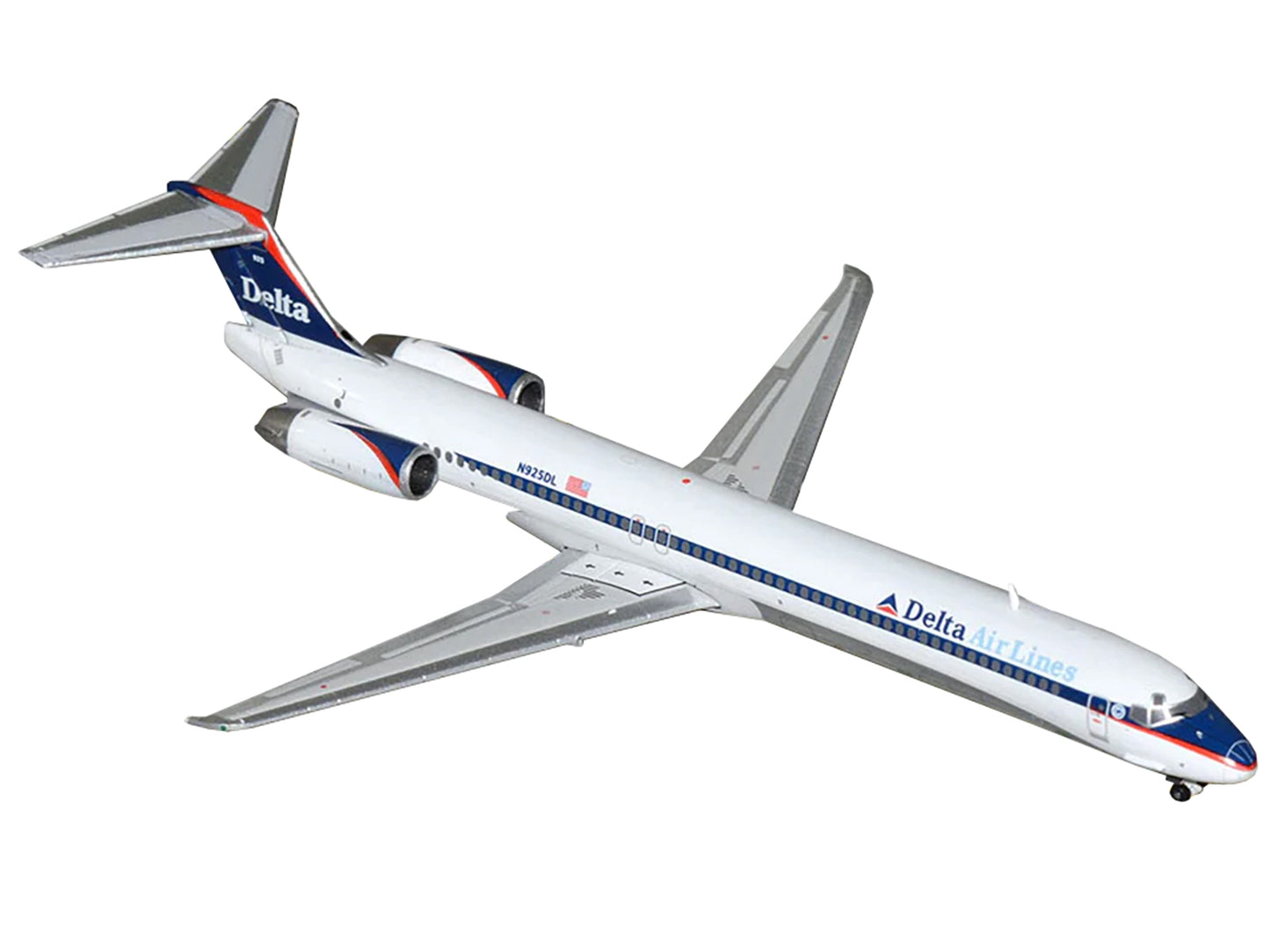 GeminiJets McDonnell Douglas MD-88 Commercial Aircraft "Delta Air Lines" (N925DL) White with Blue and Red Graphics 1/400 Diecast Model Airplane by GeminiJets