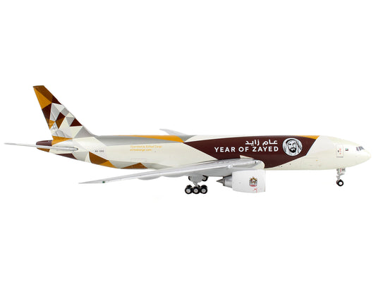 GeminiJets Boeing 777F Commercial Aircraft "Etihad Cargo - Year of Zayed" White with Graphics 1/400 Diecast Model Airplane by GeminiJets