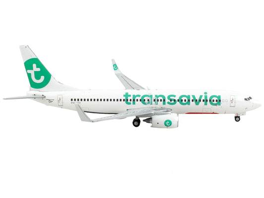 GeminiJets Boeing 737-800 Commercial Aircraft "Transavia Airlines" White with Green Tail 1/400 Diecast Model Airplane by GeminiJets