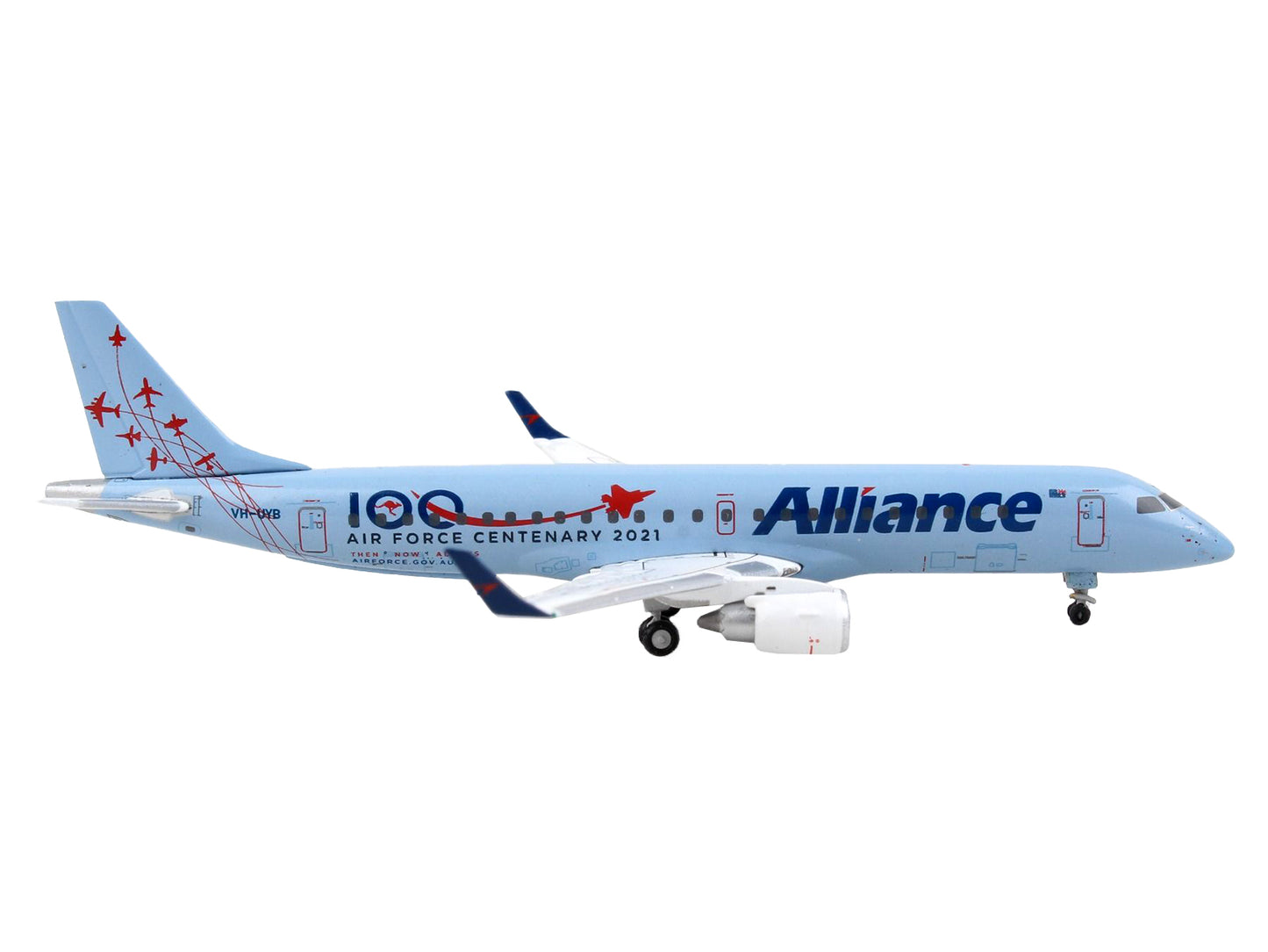 GeminiJets Embraer ERJ-190 Commercial Aircraft "Alliance Airlines - 100th Anniversary Royal Australian Air Force" Blue 1/400 Diecast Model Airplane by GeminiJets