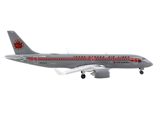 GeminiJets Airbus A220-300 Commercial Aircraft "Trans-Canada Air Lines - Air Canada" Gray with Red Stripes 1/400 Diecast Model Airplane by GeminiJets
