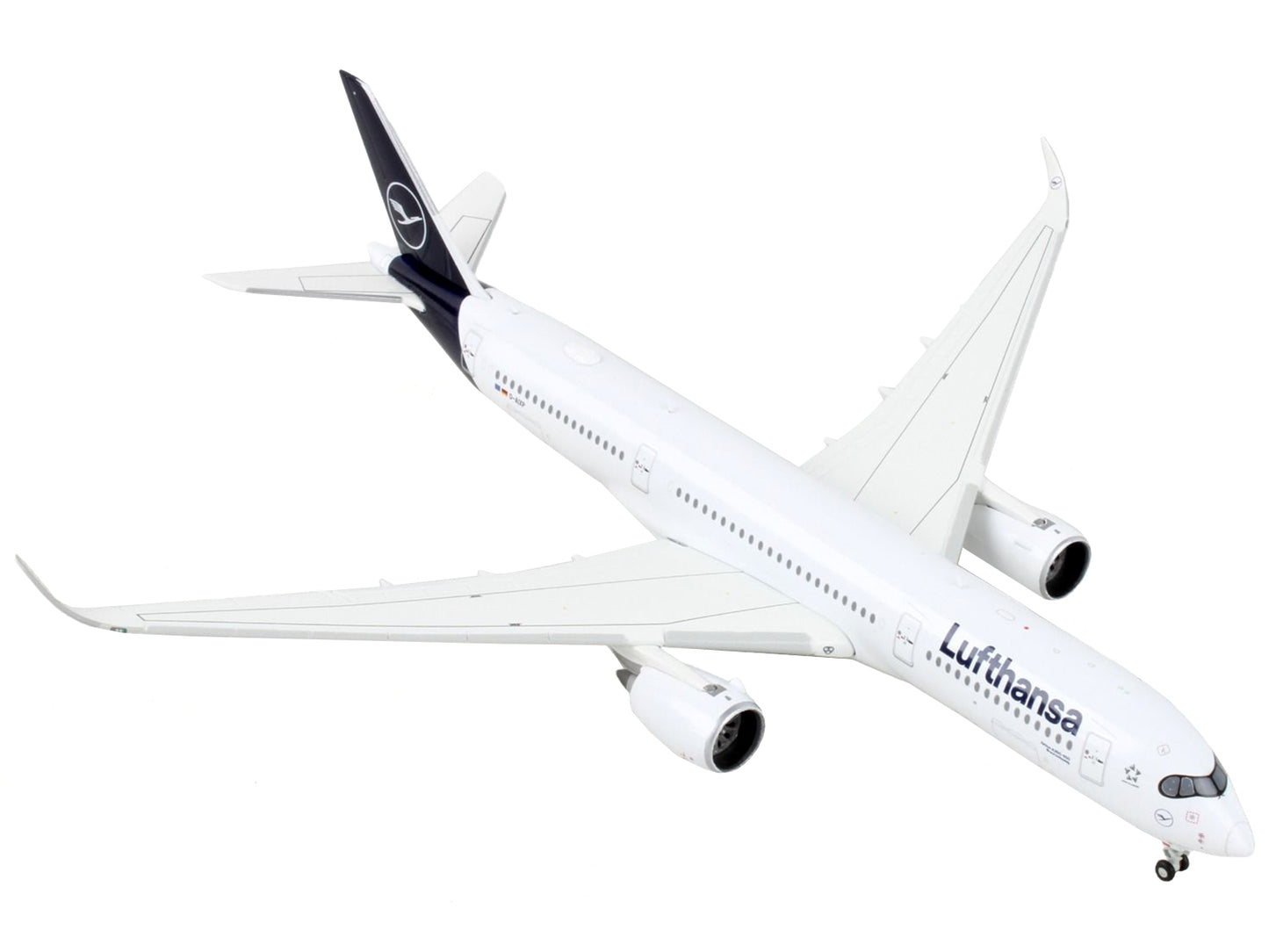 GeminiJets Airbus A350-900 Commercial Aircraft "Lufthansa - D-AIXP" White with Dark Blue Tail 1/400 Diecast Model Airplane by GeminiJets