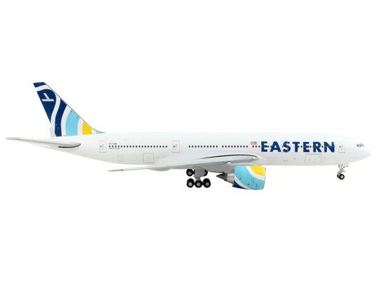 GeminiJets Boeing 777-200ER Commercial Aircraft "Eastern Air Lines" White with Striped Tail 1/400 Diecast Model Airplane by GeminiJets