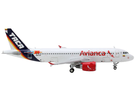 GeminiJets Airbus A320 Commercial Aircraft "Avianca Airlines" White with Tail Stripes 1/400 Diecast Model Airplane by GeminiJets
