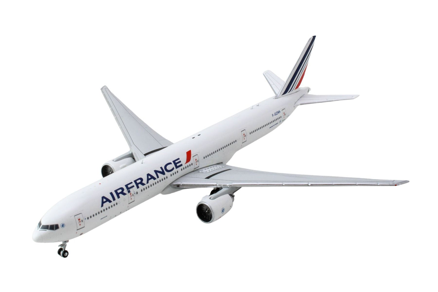 GeminiJets Boeing 777-300ER Commercial Aircraft "Air France" (F-GZNH) White with Striped Tail 1/400 Diecast Model Airplane by GeminiJets