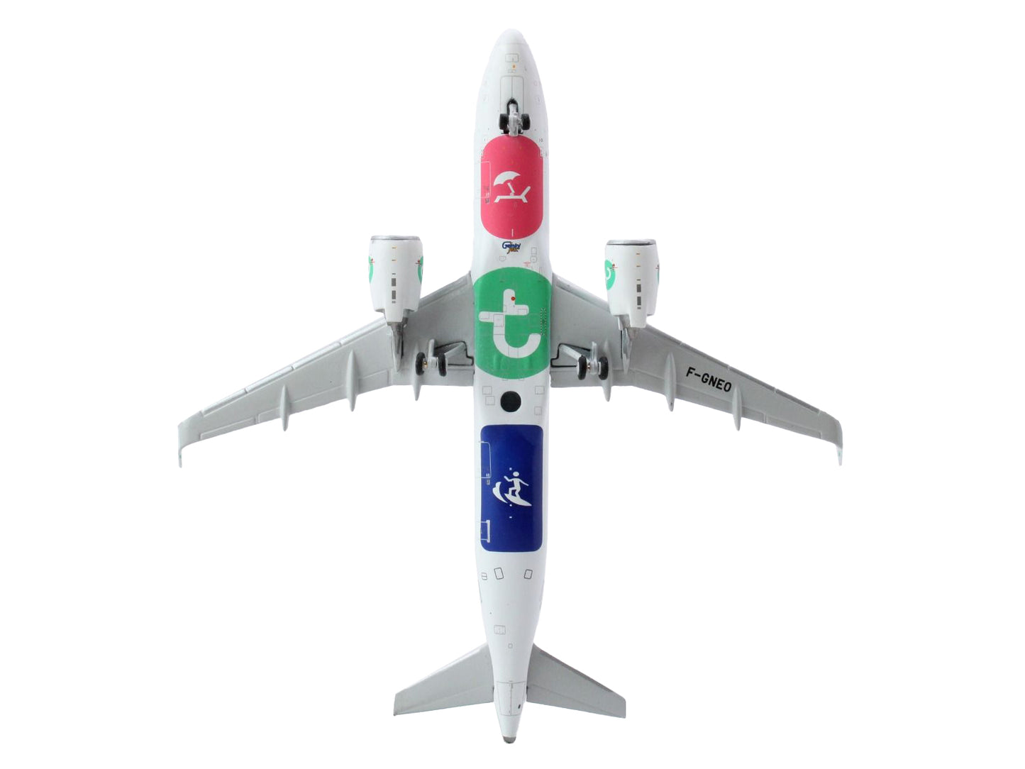 GeminiJets Airbus A320neo Commercial Aircraft "Transavia Airlines" (F-GNEO) White with Green Tail 1/400 Diecast Model Airplane by GeminiJets