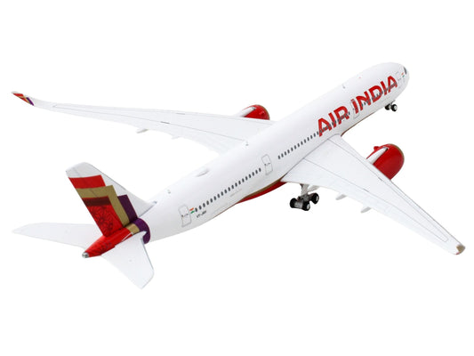 GeminiJets Airbus A350-900 Commercial Aircraft "Air India" (VT-JRH) White with Tail Graphics 1/400 Diecast Model Airplane by GeminiJets