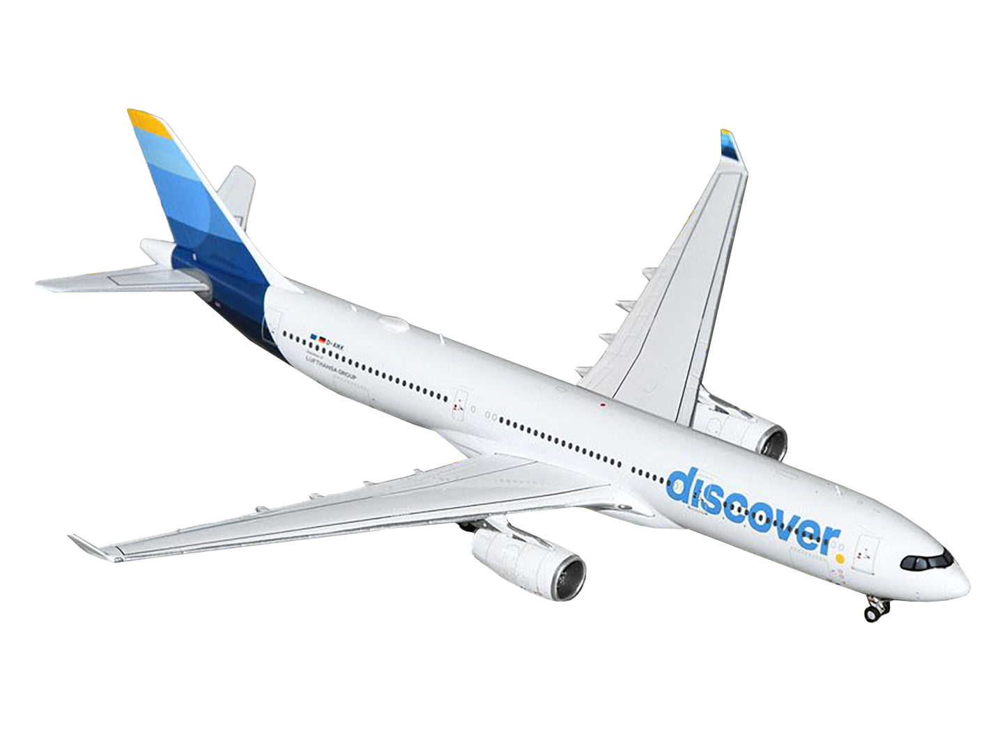 GeminiJets Airbus A330-300 Commercial Aircraft "Discover Airlines" (D-AIKK) White with Blue Tail 1/400 Diecast Model Airplane by GeminiJets