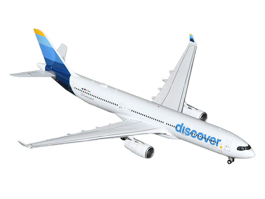 GeminiJets Airbus A330-300 Commercial Aircraft "Discover Airlines" (D-AIKK) White with Blue Tail 1/400 Diecast Model Airplane by GeminiJets