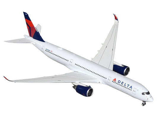 GeminiJets Airbus A350-900 Commercial Aircraft "Delta Air Lines" (N503DN) White with Blue and Red Tail 1/400 Diecast Model Airplane by GeminiJets