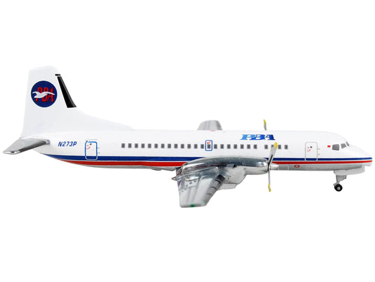 GeminiJets NAMC YS-11A Commercial Aircraft "Provincetown-Boston Airlines (PBA)" White with Red and Blue Stripes 1/400 Diecast Model Airplane by GeminiJets