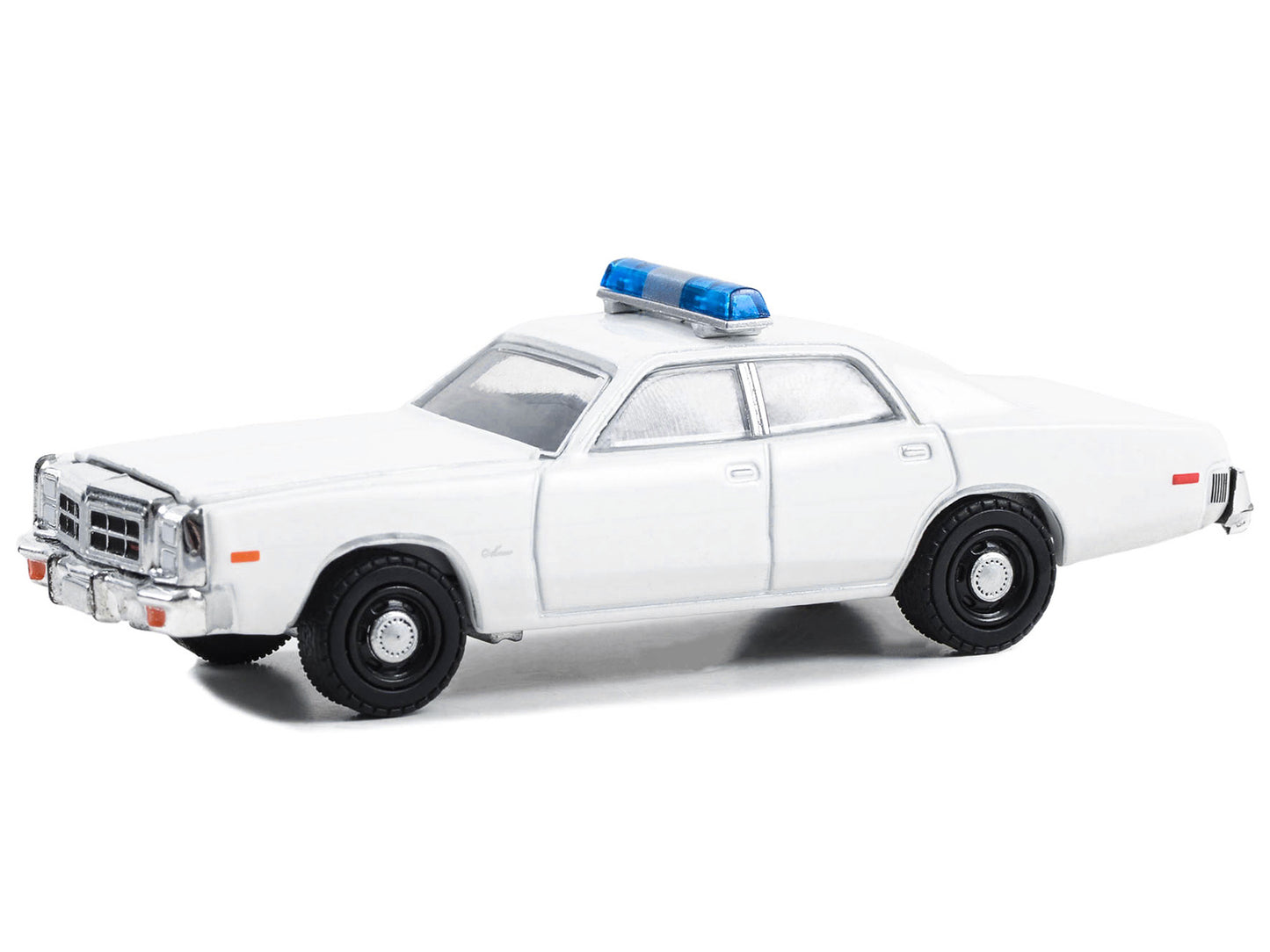 Greenlight 1977-78 Dodge Monaco Police Pursuit White with Light Bar "Hot Pursuit - Hobby Exclusive" Series 1/64 Diecast Model Car by Greenlight