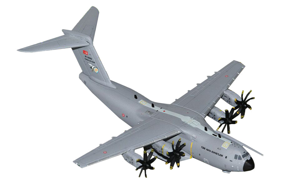 GeminiJets Airbus A400M Atlas Transport Aircraft "Turkish Air Force" (18-0093) Gray "Gemini Macs" Series 1/400 Diecast Model Airplane by GeminiJets