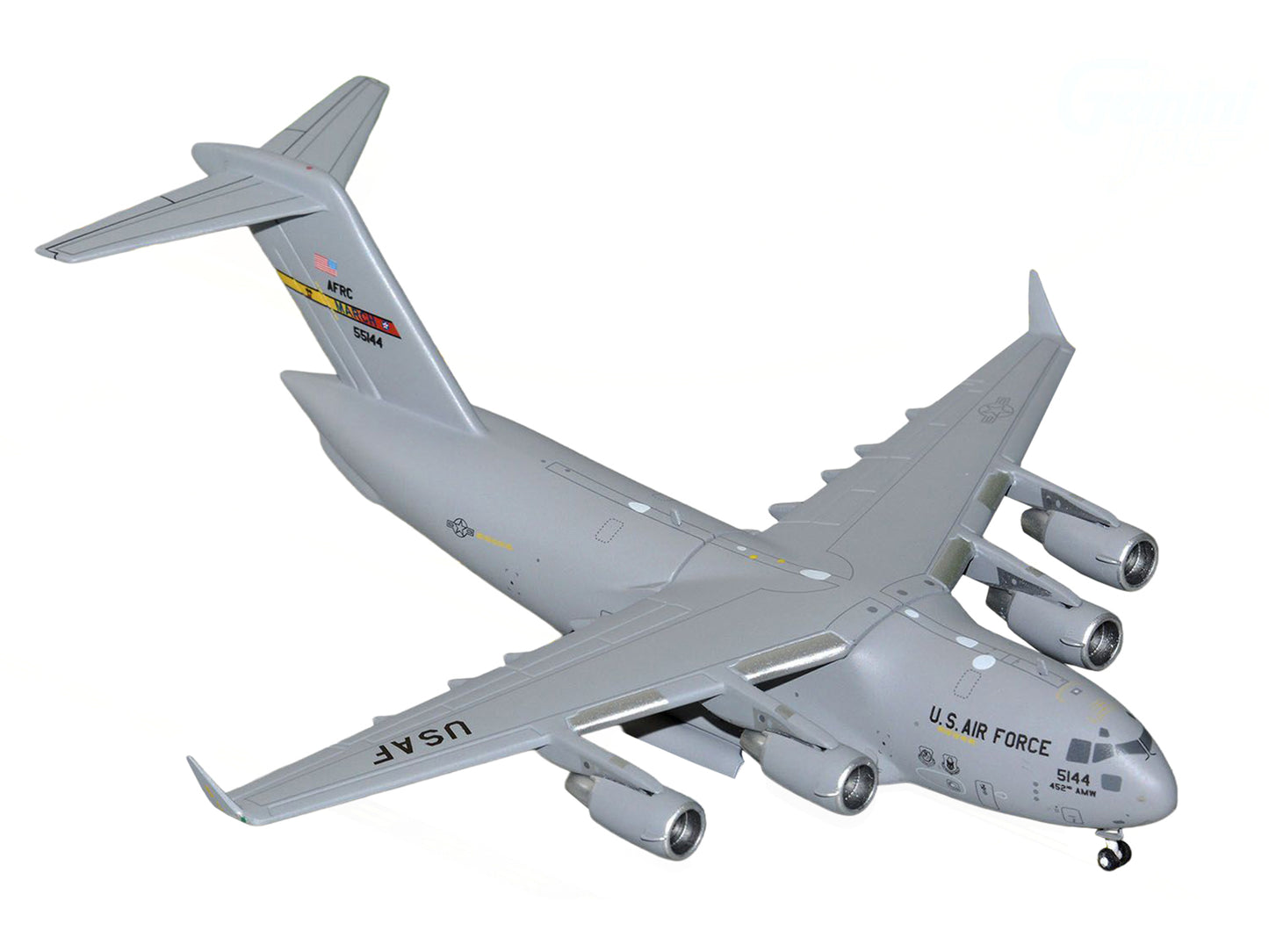 McDonnell Douglas C-17 Globemaster III Transport Aircraft "452nd AMW March ARB" United States Air Force "Gemini Macs" Series 1/400 Diecast Model Airplane by GeminiJets