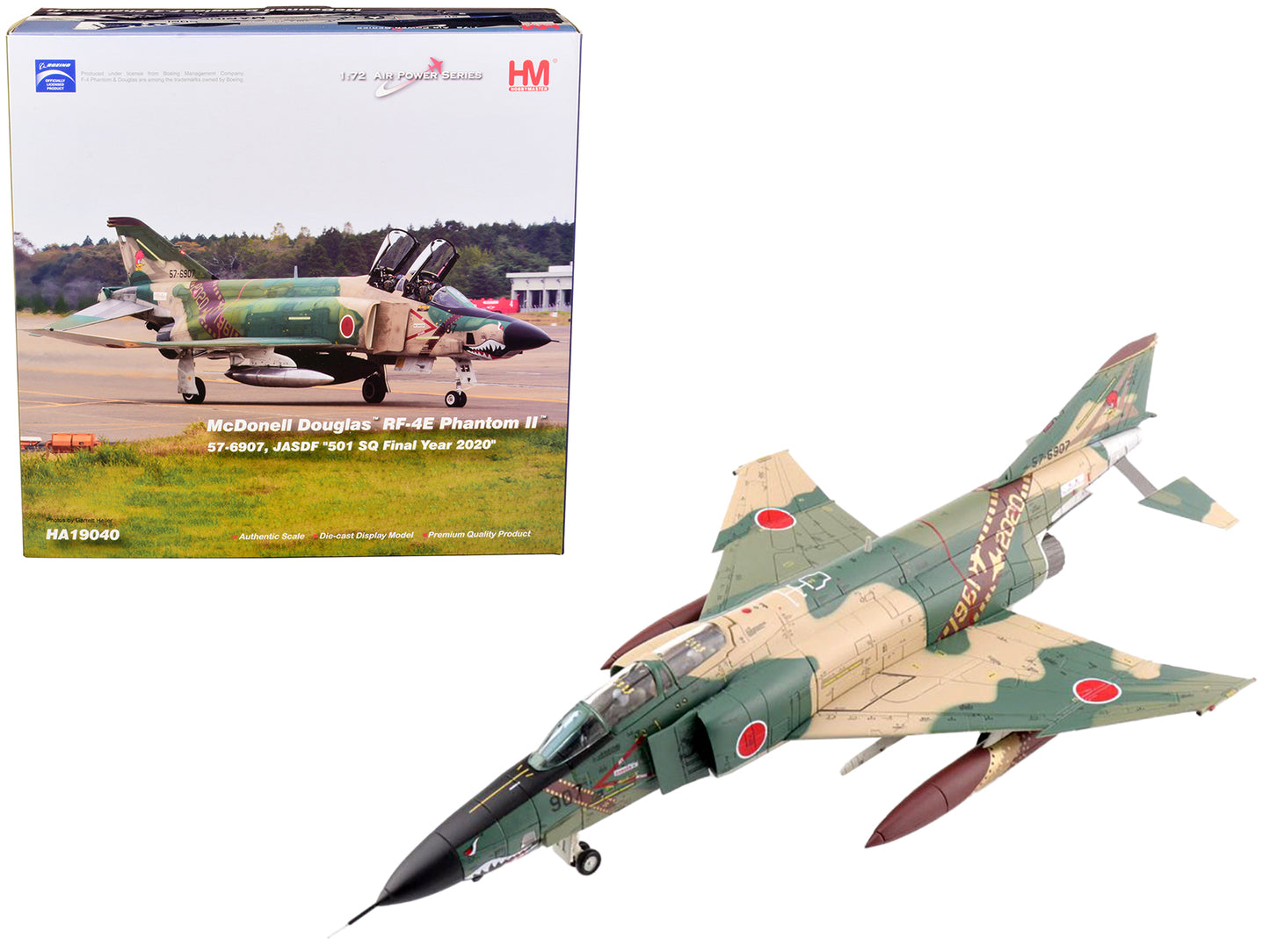 Hobby Master McDonnell Douglas RF-4E Phantom II Fighter Aircraft 57-6907 JASDF "501 SQ Final Year 2020" "Air Power Series" 1/72 Scale Model by Hobby Master