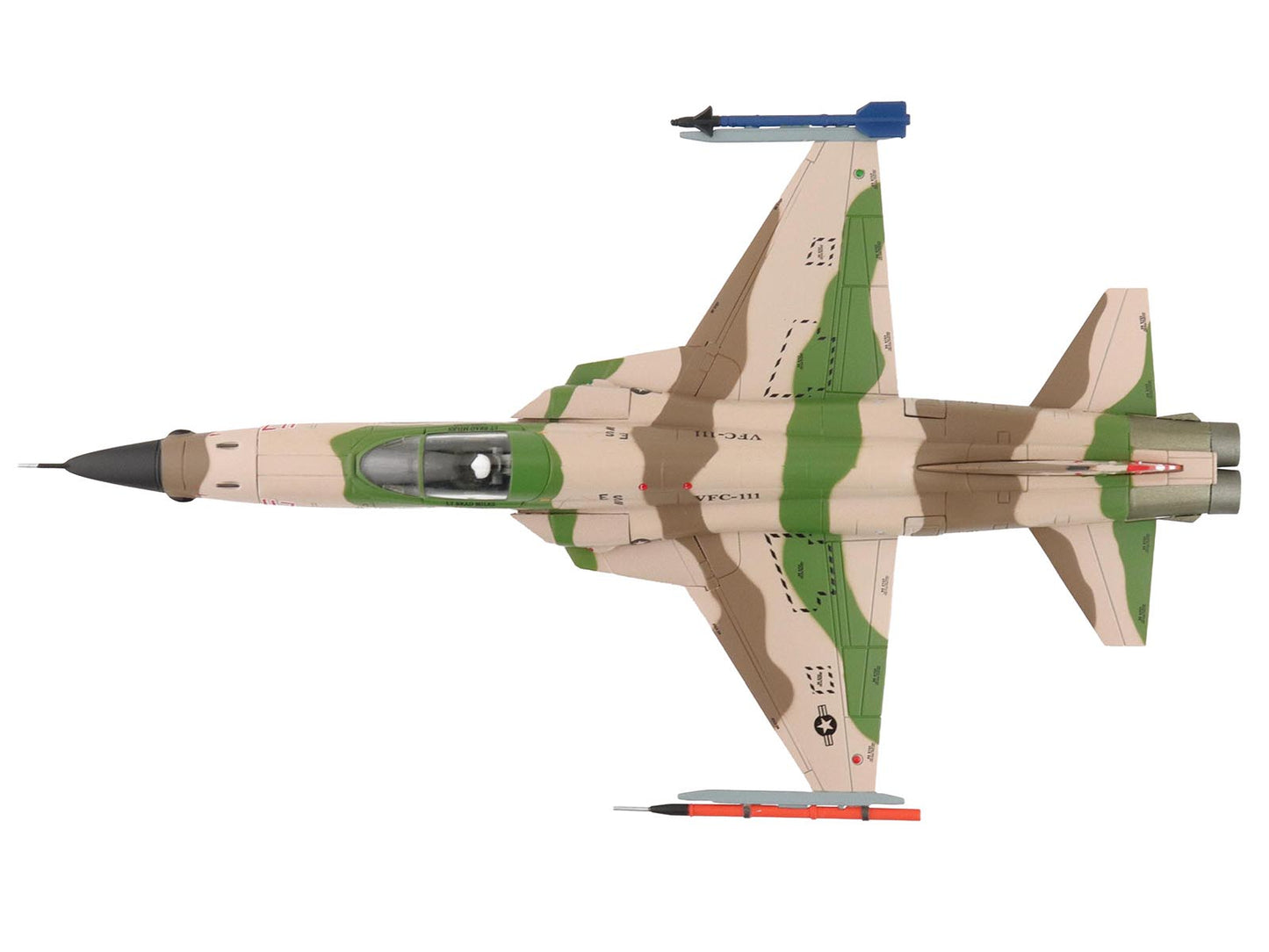 Northrop F-5N Tiger II Aircraft "Red 117 761533 Adversary Fighter VFC-111 Sundowners" United States Navy "Air Power Series" 1/72 Diecast Model by Hobby Master