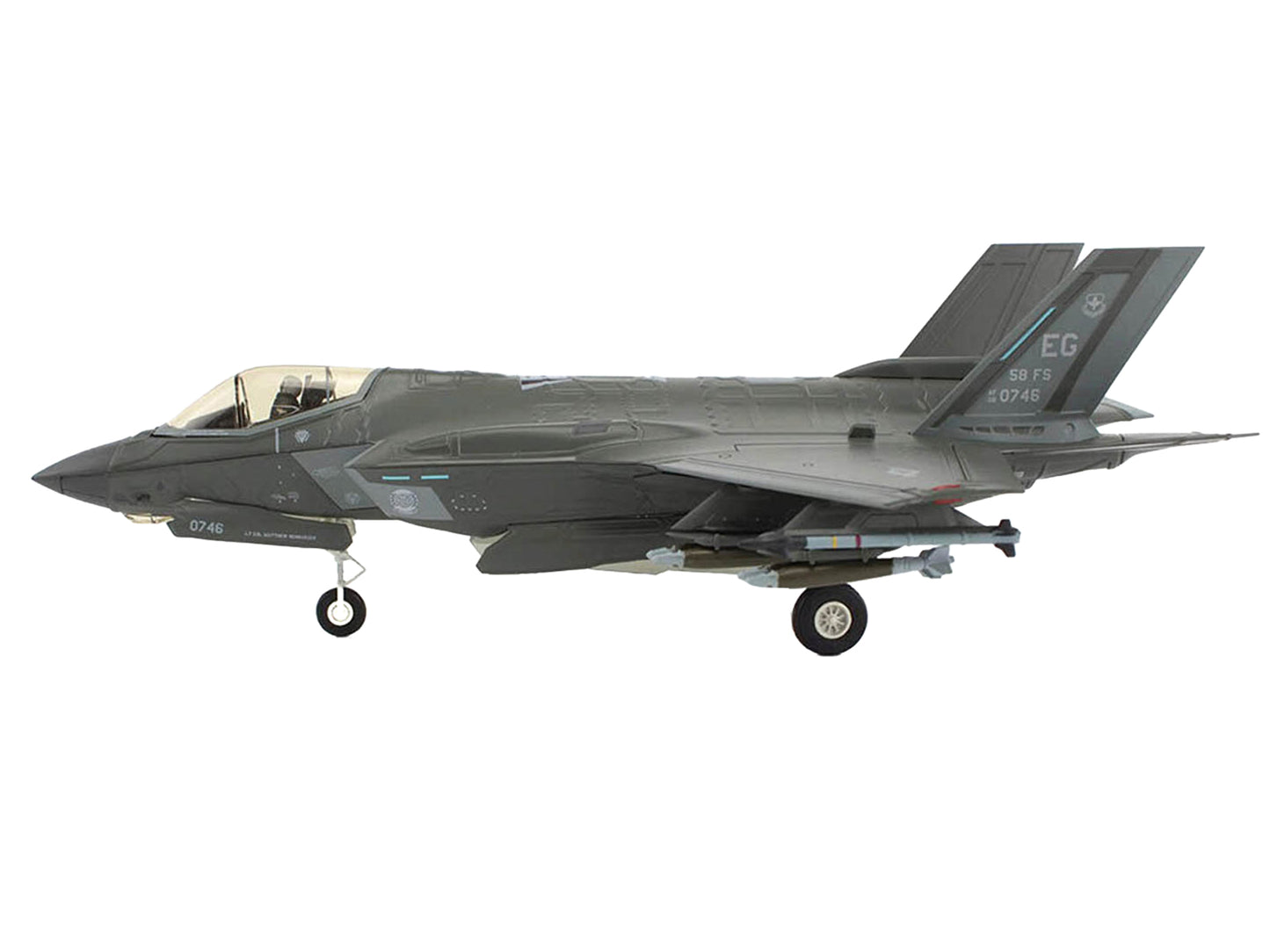 Hobby Master Lockheed F-35A Lightning II Aircraft "58th FS Elgin AFB" United States Air Force "Air Power Series" 1/72 Diecast Model by Hobby Master