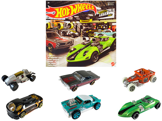 Hotwheels "Hot Wheels Legends" 6 piece Set Diecast Model Cars by Hot Wheels