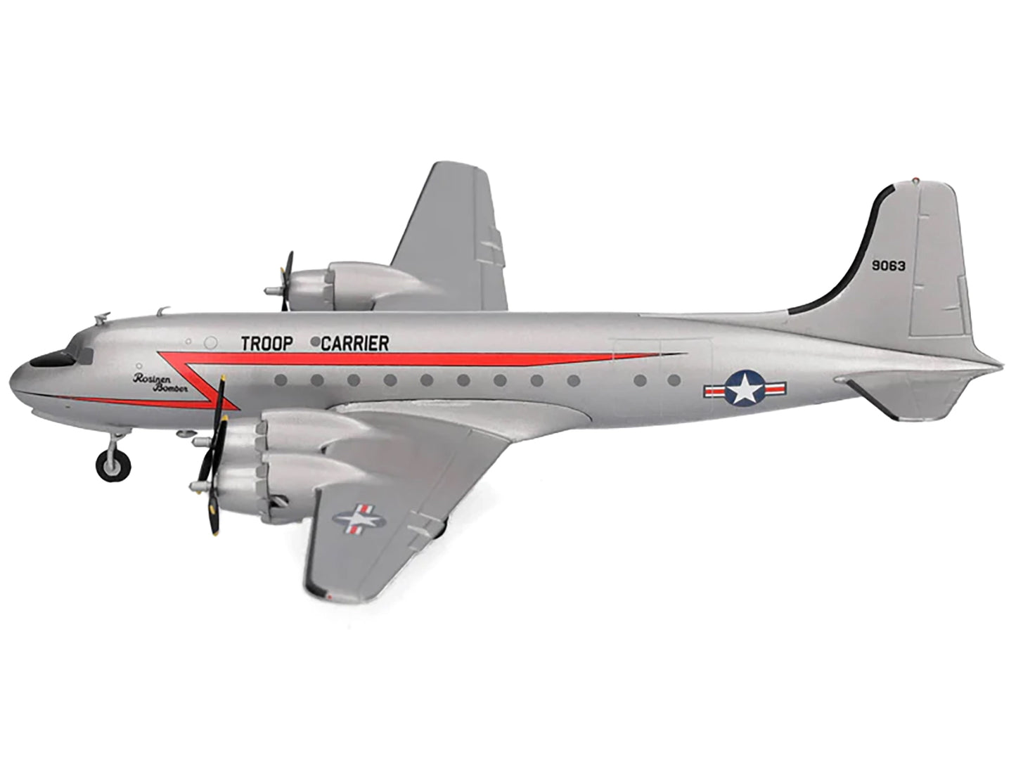 Herpa Douglas C-54 Skymaster Transport Aircraft "Rosinenbomber" (44-9063) United States Air Force 1/200 Diecast Model Airplane by Herpa
