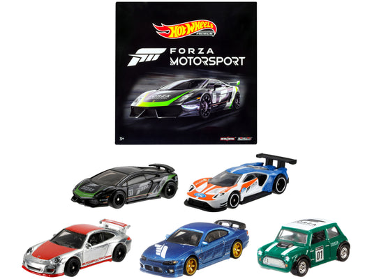 Hotwheels "Forza Motorsport" 5 piece Set Diecast Model Cars by Hot Wheels