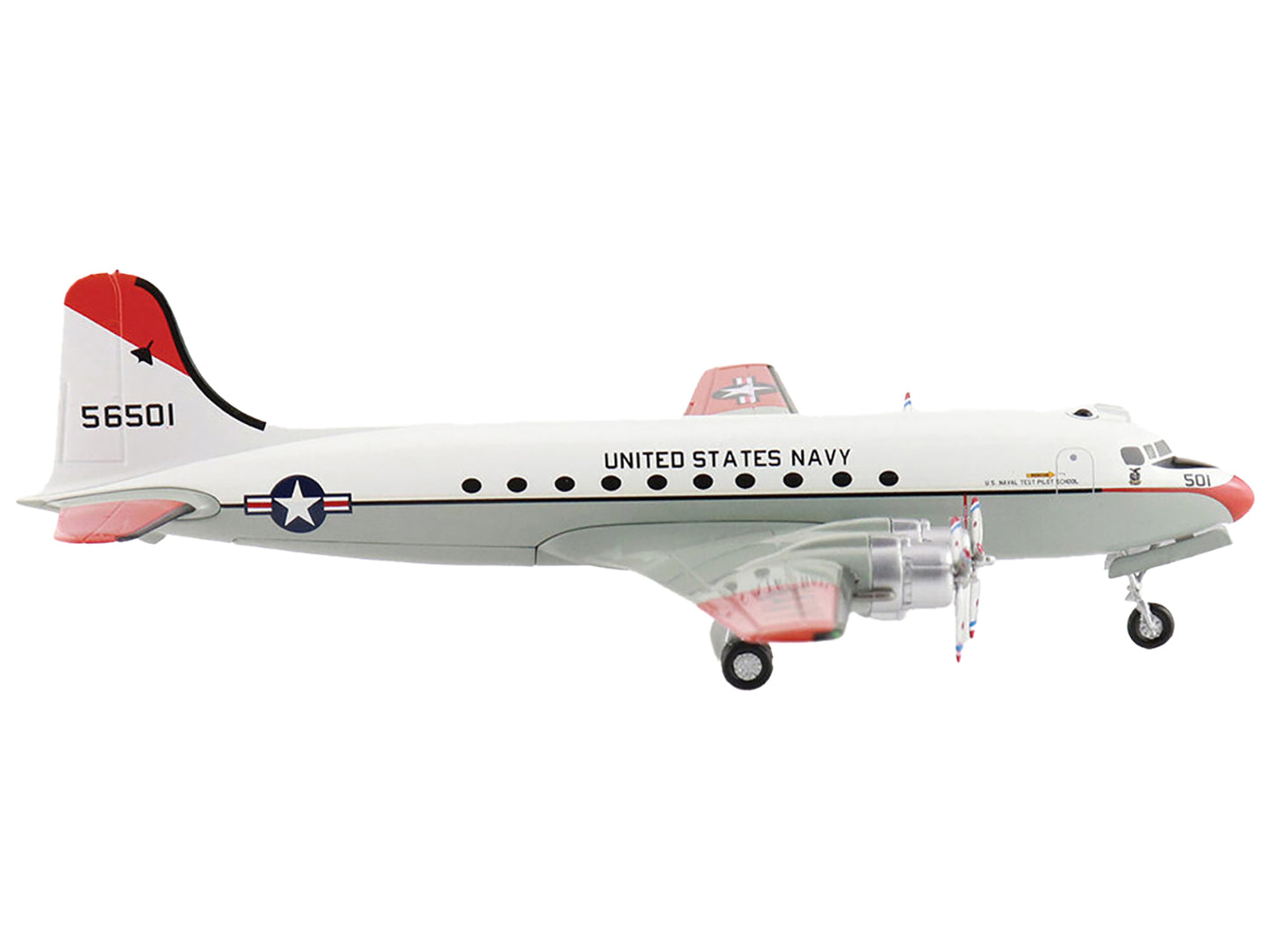 Hobby Master Douglas C-54Q Skymaster Transport Aircraft "US Navy Test Pilot School" (1973) United States Navy "Airliner Series" 1/200 Diecast Model by Hobby Master