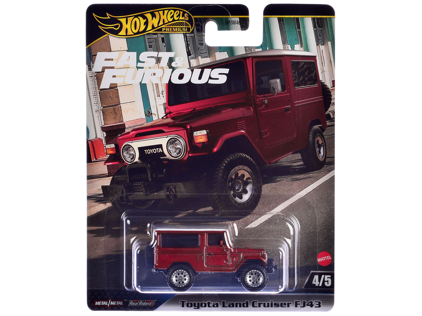 Hotwheels Toyota Land Cruiser FJ43 Red with White Top "The Fate of the Furious" (2017) Movie "Fast & Furious" Series Diecast Model Car by Hot Wheels