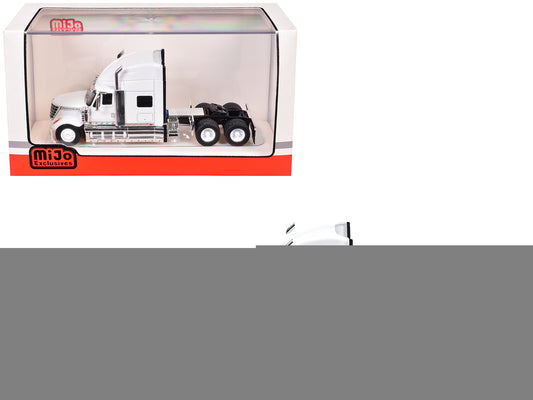 2010 International Lonestar Truck Tractor White 1/64 Diecast Model by IXO Models