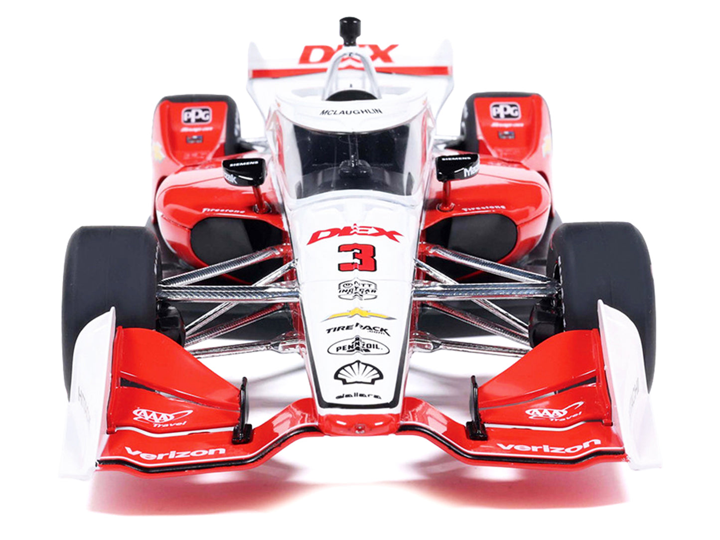 Dallara IndyCar #3 Scott McLaughlin "DEX" Team Penske (Road Course Configuration) "NTT IndyCar Series" (2026) 1/18 Diecast Model Car by IXO Models