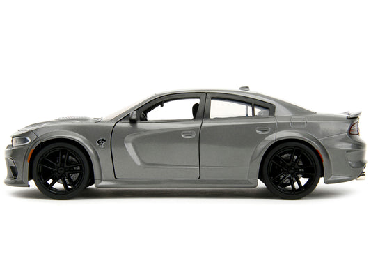 Jada 2021 Dodge Charger SRT Hellcat Gray Metallic "Fast X" (2023) Movie "Fast & Furious" Series 1/24 Diecast Model Car by Jada