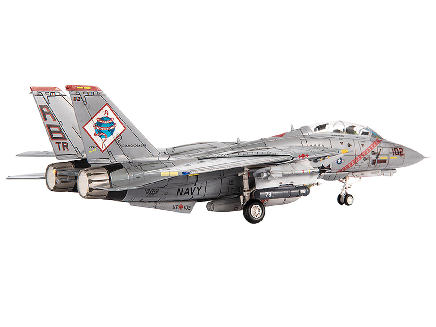 Grumman F-14B Tomcat Fighter Aircraft "VF-102 Diamondbacks Operation Enduring Freedom" (2001) United States Navy 1/72 Diecast Model by JC Wings