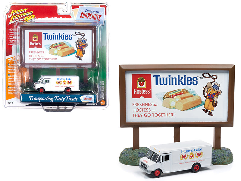 Johnny Lightning GMC Step Van White with "Hostess" Country Billboard "Johnny Lightning 50th Anniversary" 1/64 Diecast Model by Johnny Lightning