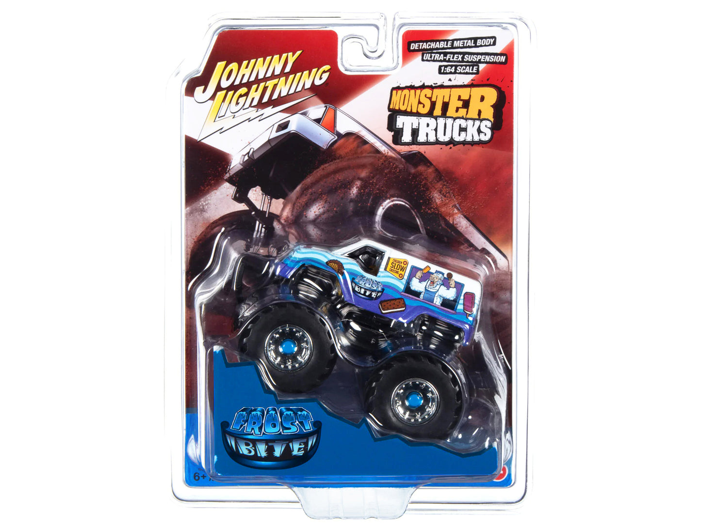 Johnny Lightning "Frost Bite" Monster Truck "I Scream You Scream" with Black Wheels "Monster Trucks" Series 1/64 Diecast Model by Johnny Lightning
