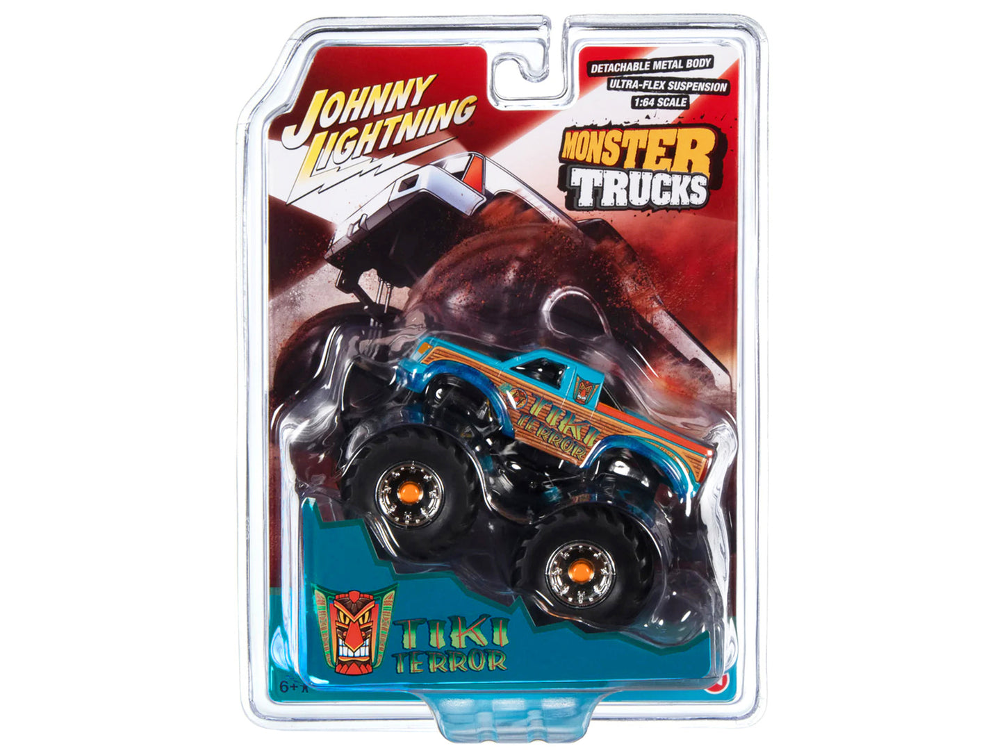 Johnny Lightning "Tiki Terror" Monster Truck "Who do Voo Doo?" with Black Wheels "Monster Trucks" Series 1/64 Diecast Model by Johnny Lightning