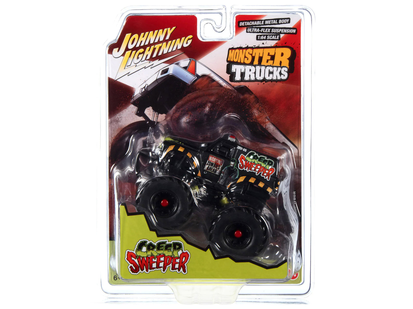 Johnny Lightning "Creep Sweeper" Monster Truck "Zombie Response Unit" with Black Wheels "Monster Trucks" Series 1/64 Diecast Model by Johnny Lightning