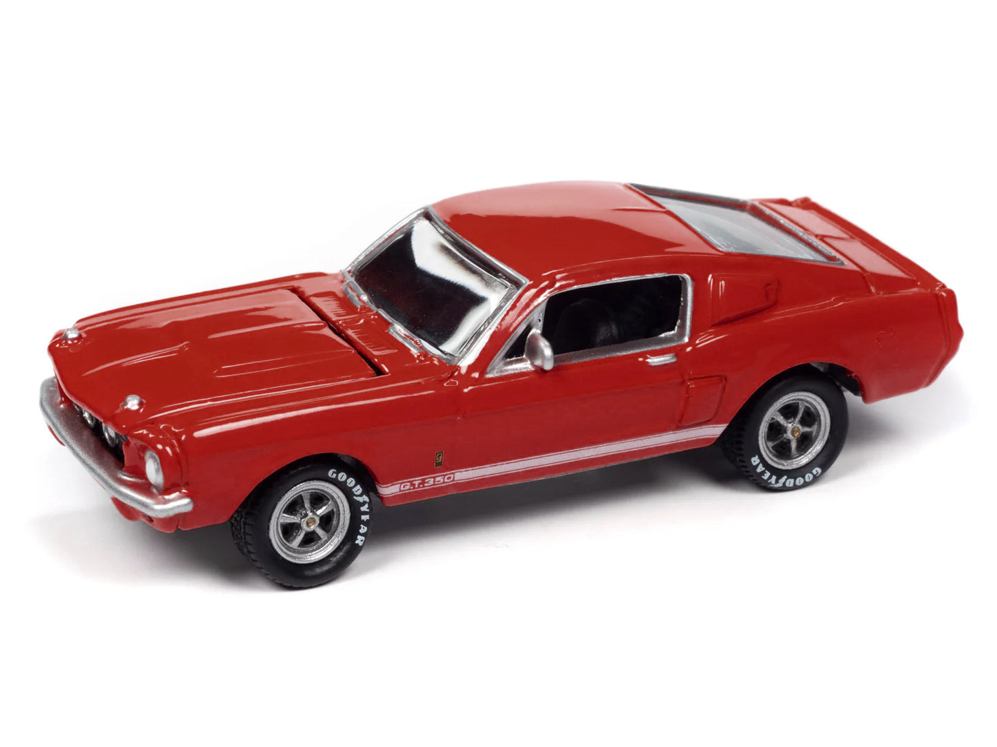 Johnny Lightning 1967 Shelby GT-350 Red with White Side Stripes "Mecum Auctions" "Pop Culture" 2024 Release 2 1/64 Diecast Model Car by Johnny Lightning