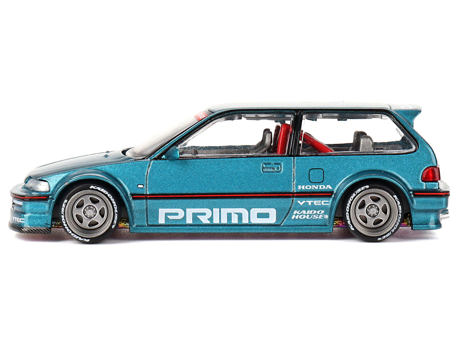 Mini GT Honda Civic (EF) Kaido Works V1 Blue Metallic (Designed by Jun Imai) "Kaido House" Special 1/64 Diecast Model Car by Mini GT