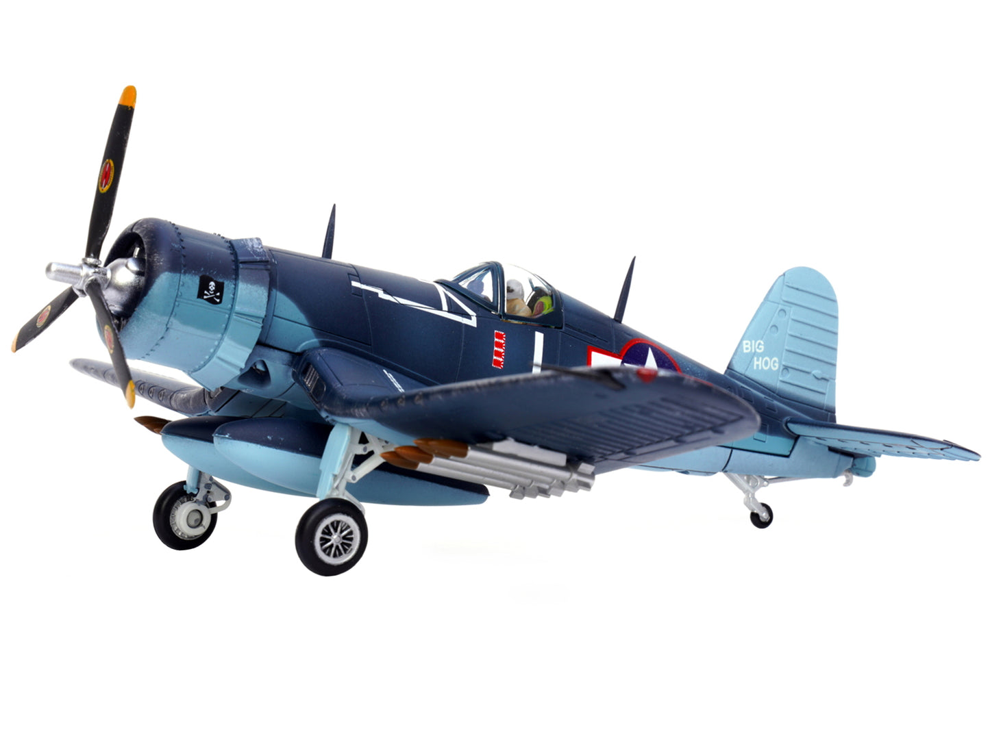 Legion Vought F4U-1A Corsair Fighter Plane "Big Hog" VF-17 "Jolly Rogers" Captain Tommy Blackburn US Navy (1943) 1/72 Diecast Airplane Model by Legion