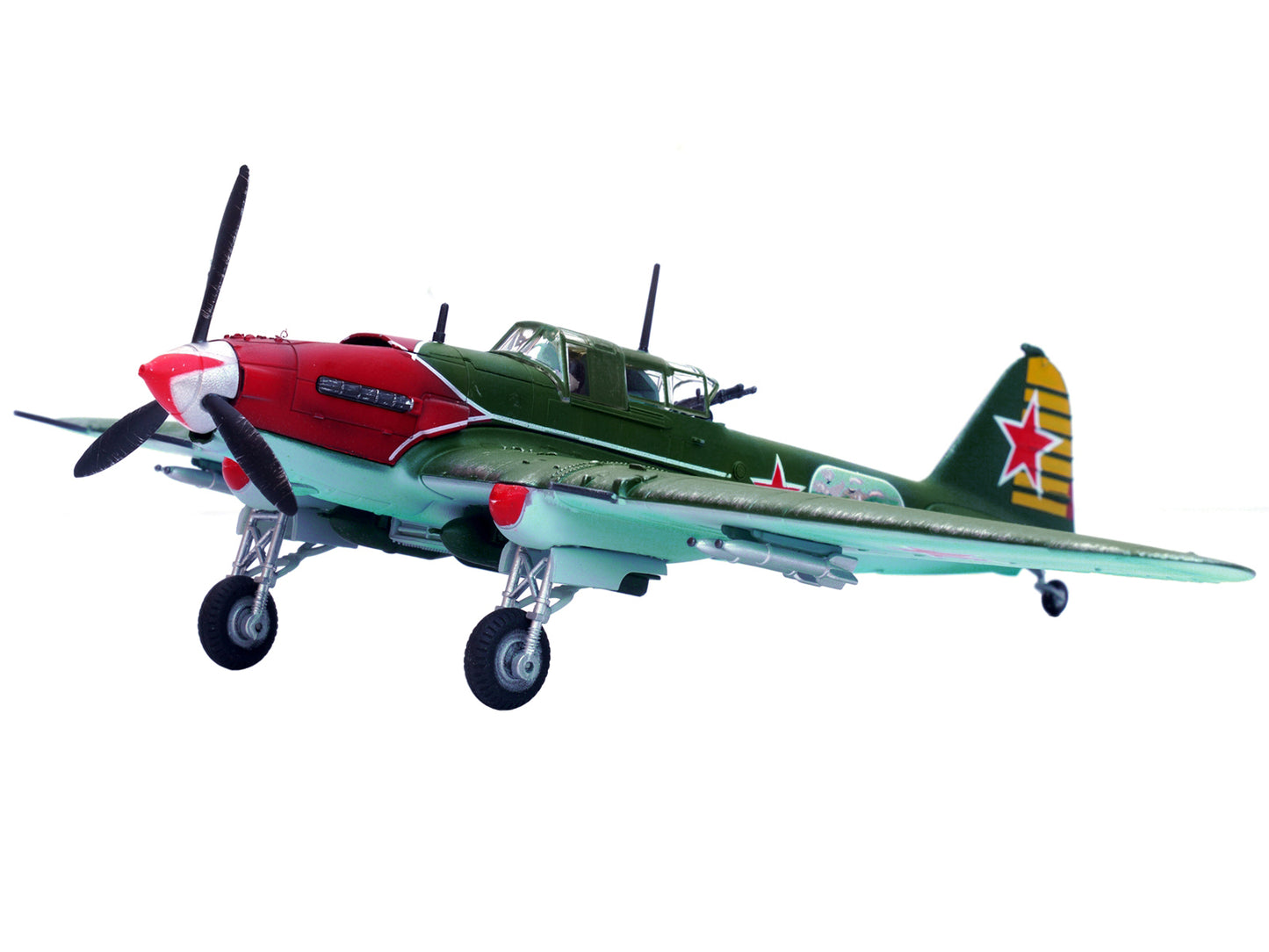 Legion Ilyushin IL-2M3 Sturmovik Aircraft Green "Double Hero of the Soviet Union Nelson Stepanyan" Soviet Air Force 1/72 Diecast Model Airplane by Legion