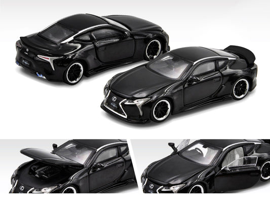 Era Car Lexus LC500 LB Works RHD (Right Hand Drive) Dark Black Limited Edition to 1200 pieces 1/64 Diecast Model Car by Era Car