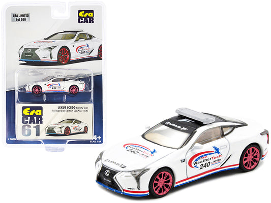 Era Car Lexus LC500 Safety Car White "IMSA WeatherTech 240 at Daytona" "1st Special Edition" Limited Edition to 960 pieces 1/64 Diecast Model Car by Era Car