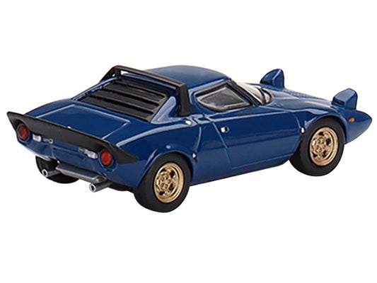 Mini GT Lancia Stratos HF Stradale Bleu Vincennes Blue Limited Edition to 1800 pieces Worldwide 1/64 Diecast Model Car by Mini GT