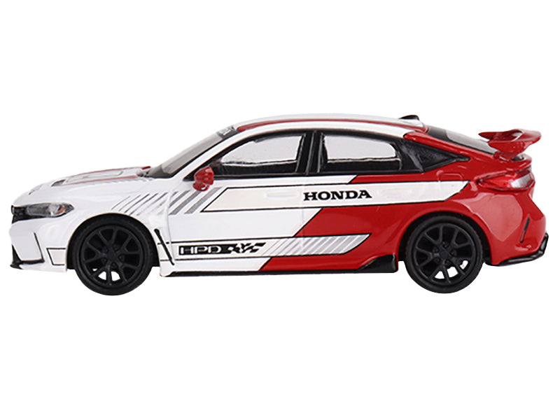 Mini GT Honda Civic Type R White and Red "2023 Pace Car" Limited Edition to 3000 pieces Worldwide 1/64 Diecast Model Car by Mini GT