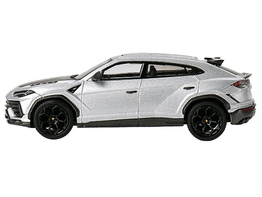 Mini GT Lamborghini Urus Performante Grigio Nimbus Gray Metallic with Carbon Hood Limited Edition to 5400 pieces Worldwide 1/64 Diecast Model Car by Mini GT