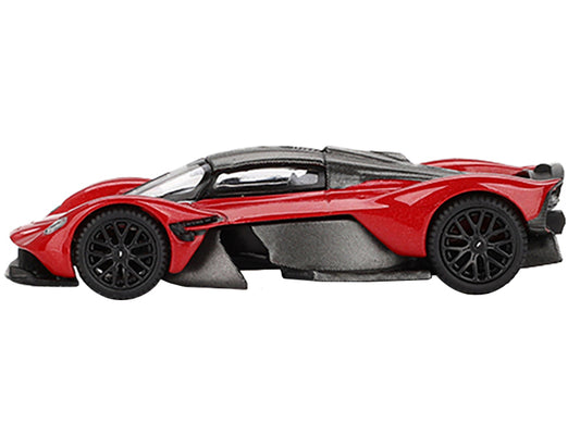 Mini GT Aston Martin Valkyrie Hyper Red with Carbon Top Limited Edition to 3960 pieces Worldwide 1/64 Diecast Model Car by Mini GT