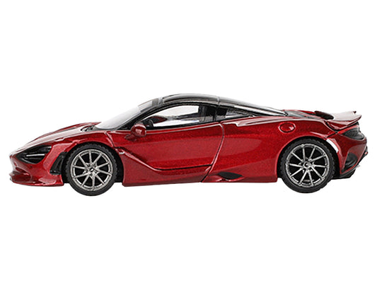 Mini GT McLaren 750S Amaranth Red Metallic with Black Top Limited Edition to 5040 pieces Worldwide 1/64 Diecast Model Car by Mini GT