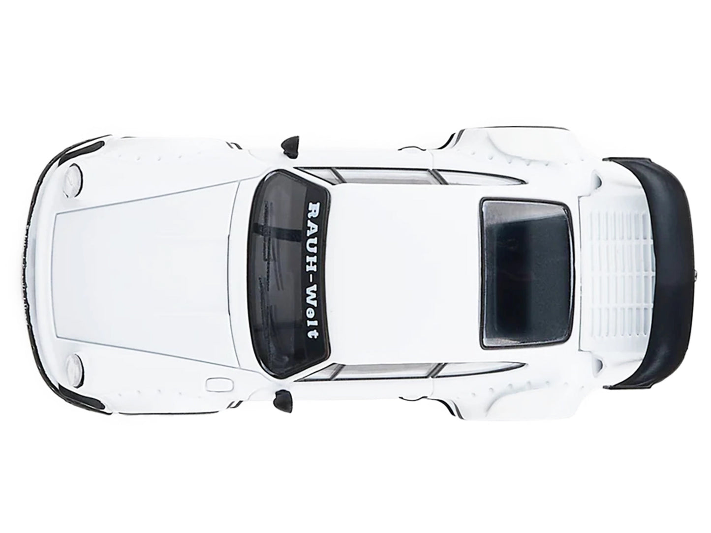 RWB 930 Matt White with Black Stripes 1/64 Diecast Model Car by Model Model